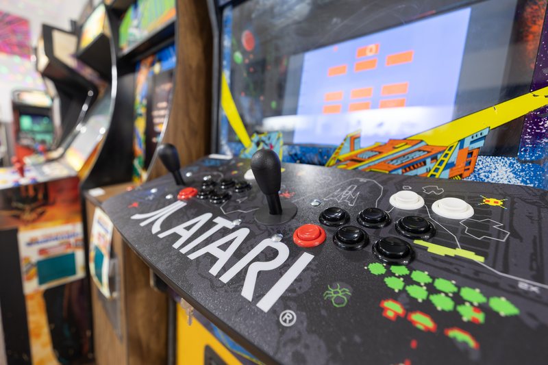 The Atari multicade control panel at The Art-Cade