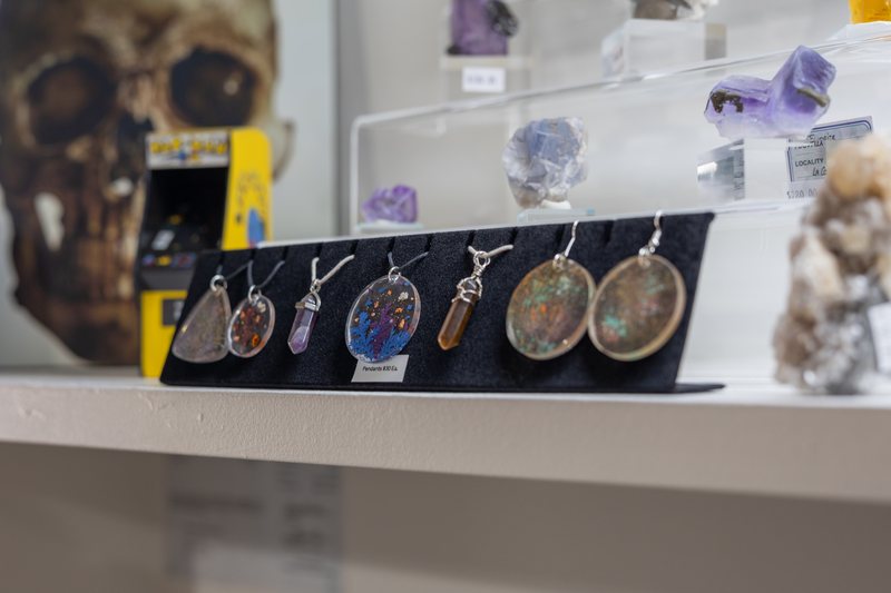Resin jewelry pendants by Leah Argabright